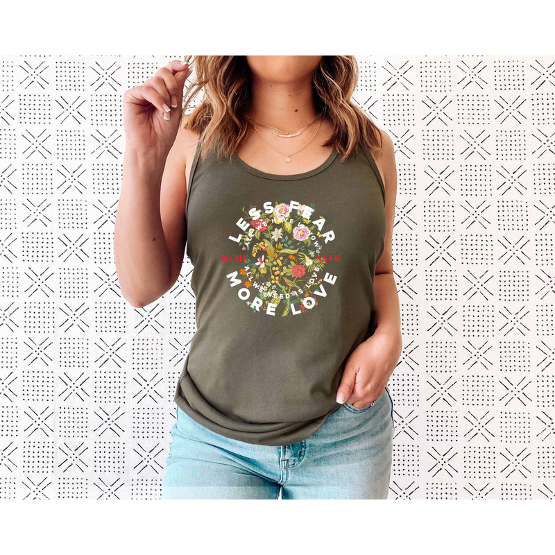 Floral Shirt Tank, Grow Positive Thoughts Tank, Bohemian Style Tank, Butterfly Shirt, Trending Right Now, Women's Graphic Tank, Love Tank - 7.jpg