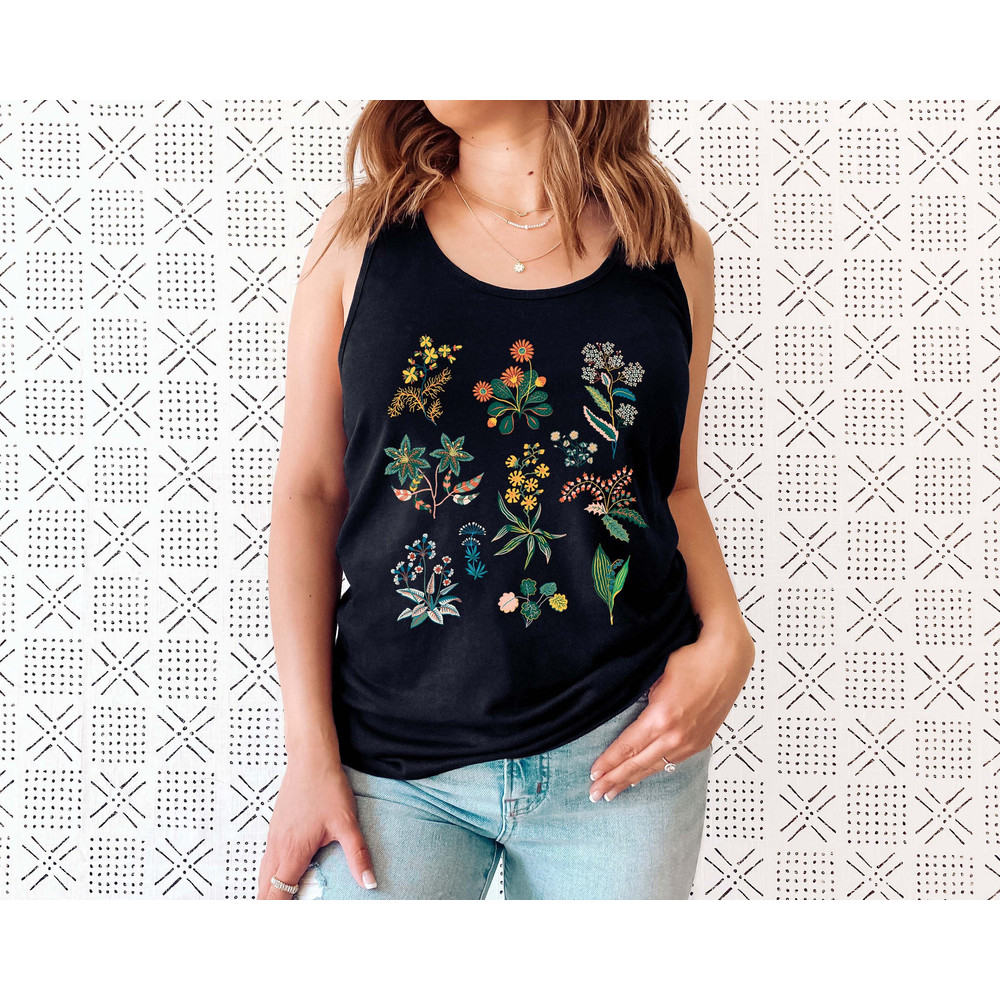 Floral Shirt Tank, Grow Positive Thoughts Tank, Bohemian Style Tank, Butterfly Shirt, Trending Right Now, Women's Graphic Tank, Love Tank - 2.jpg