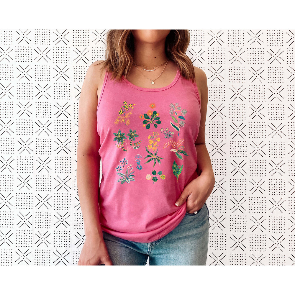 Floral Shirt Tank, Grow Positive Thoughts Tank, Bohemian Style Tank, Butterfly Shirt, Trending Right Now, Women's Graphic Tank, Love Tank - 7.jpg