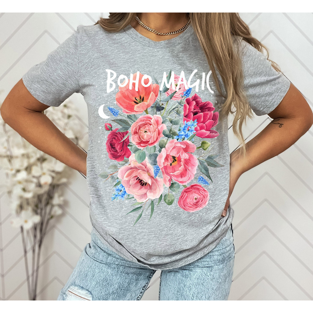 Floral T-Shirt - Botanical Shirt, Flower T-Shirt, Vintage Botanical Print, Wildflowers Graphic Shirt, Nature Lover, Gardening - 5.jpg