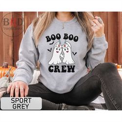 boo boo crew, halloween sweatshirt for nurse, school nurse, er nurse, gift for nurse, funny halloween sweatshirt for nur