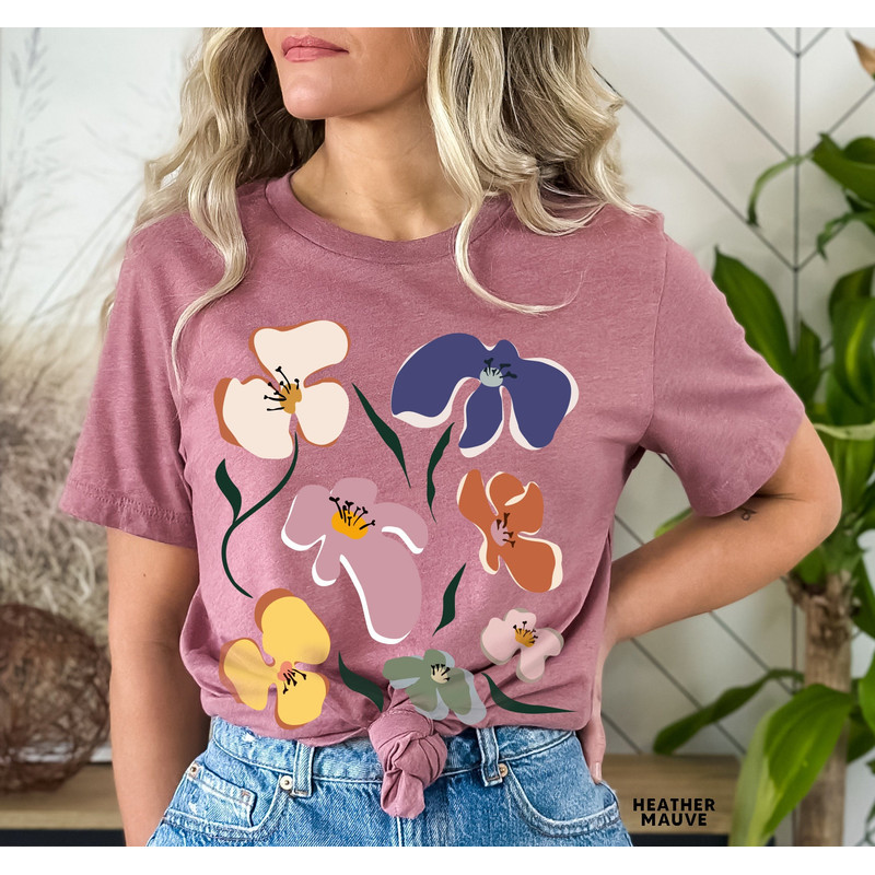 Flower Shirt, Gift For Her, Flower Shirt Aesthetic, Floral Graphic Tee, Floral Shirt, Flower T-shirt, Wild Flower Shirt, Wildflower T-shirt - 6.jpg