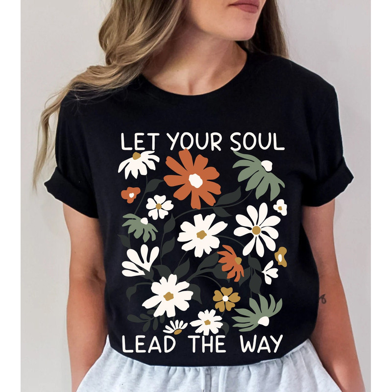 Flowers Tshirt, Boho Wildflowers Floral Nature Shirt, Tee, Vintage, Womens Graphic Tshirts, Graphic Tees For Women - 5.jpg