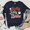 Holly Jolly Babe Christmas Shirt, Retro Christmas Long Sleeve Tee, Retro Xmas sweatshirt, Christmas holiday apparel, Long Sleeve T shirt - 3.jpg