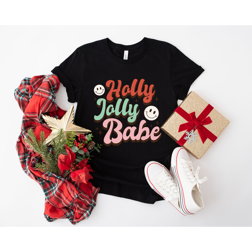 Holly Jolly Funny Christmas T shirt, funny chritmas t-shirt, Christmas t-shirt, holiday apparel, Retro Vintage Tee, Womens Graphic Shirt - 8.jpg