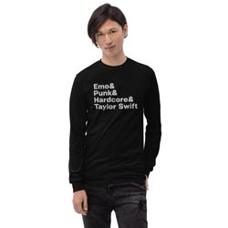 taylor swift emo punk hardcore ampersand unisex long sleeve shirt