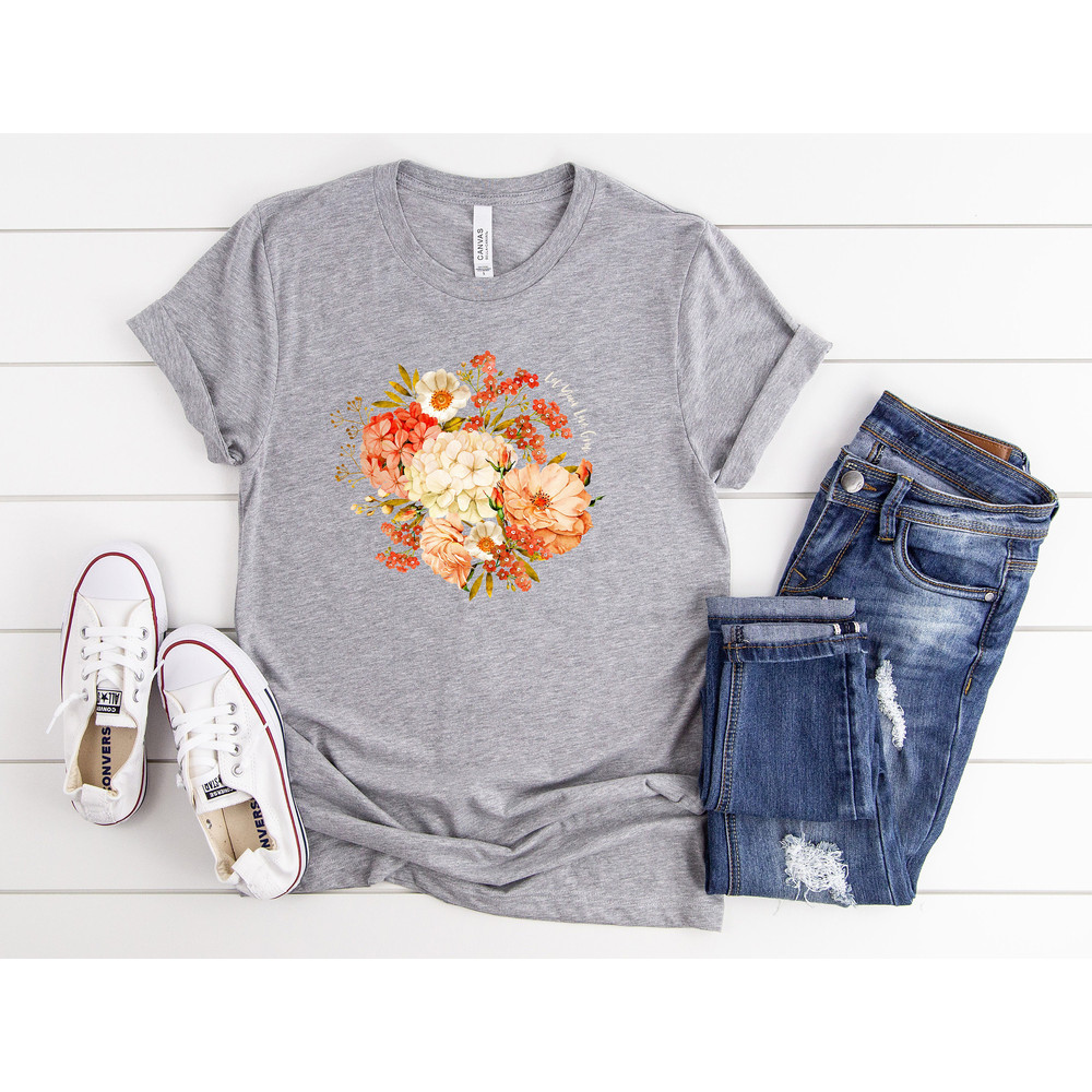 Let Your Love Grow Tee, Floral T-shirt, Bohemian Style Shirt, Butterfly Shirt, Trending Right Now, Women's Graphic T-shirt, Love Tee - 3.jpg