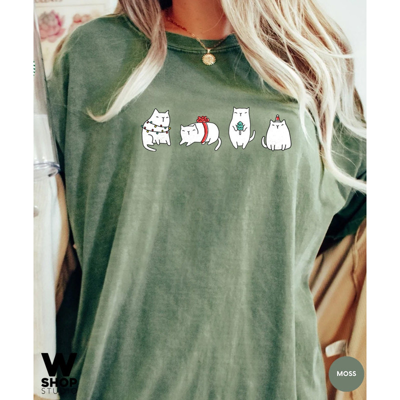Meowy Christmas Shirt, Christmas Cat Shirt, Merry Christmas, Cat Lover Shirt, Christmas Gift, Christmas Gift For Cat Mom Gifts For Cat Lover - 2.jpg
