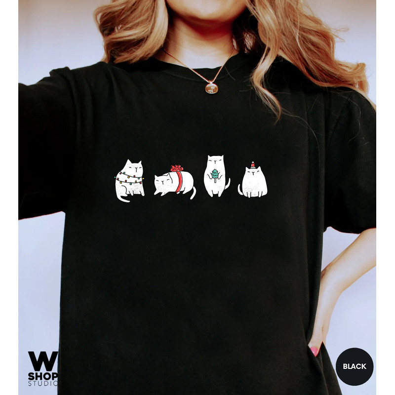 Meowy Christmas Shirt, Christmas Cat Shirt, Merry Christmas, Cat Lover Shirt, Christmas Gift, Christmas Gift For Cat Mom Gifts For Cat Lover - 3.jpg