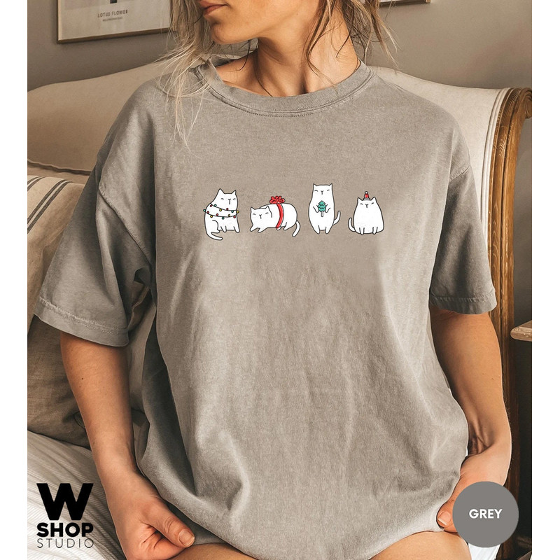 Meowy Christmas Shirt, Christmas Cat Shirt, Merry Christmas, Cat Lover Shirt, Christmas Gift, Christmas Gift For Cat Mom Gifts For Cat Lover - 4.jpg