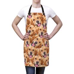 Personalized Faces Apron, Custom Photo Apron, Dog Cat Pet, Funny Crazy Face Kitchen Apron Personalized Kitchen Custom Pi