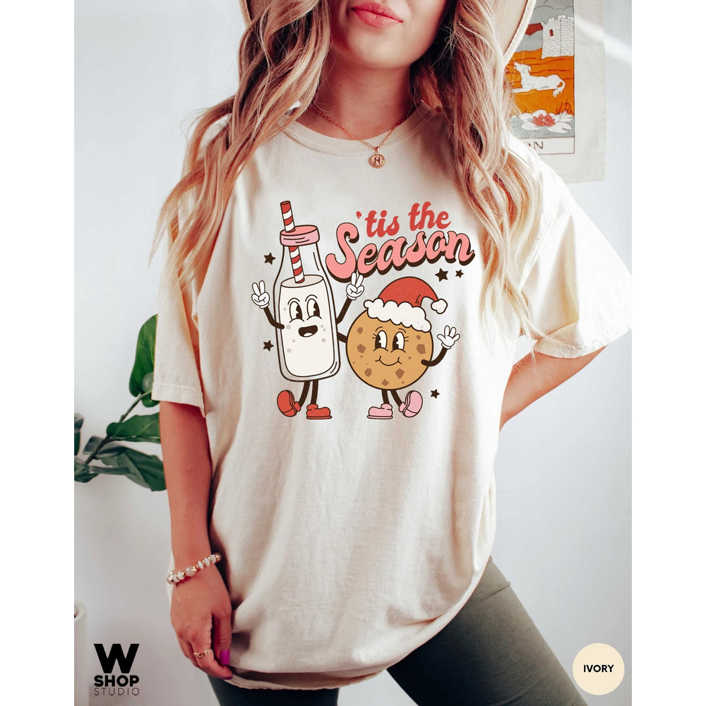 Retro Christmas Comfort Colors Shirt, Tis The Season Santa Shirt, Vintage Santa Christmas Shirt, Retro Holiday Shirt, Ugly Sweater Shirt - 1.jpg