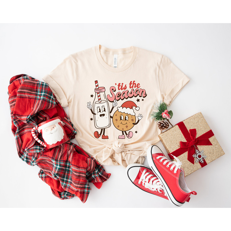 Retro ChristmasT Shirt, Tis The Season Santa Shirt, Vintage Santa Christmas Shirt, Retro Holiday Shirt, Ugly Sweater Shirt - 3.jpg