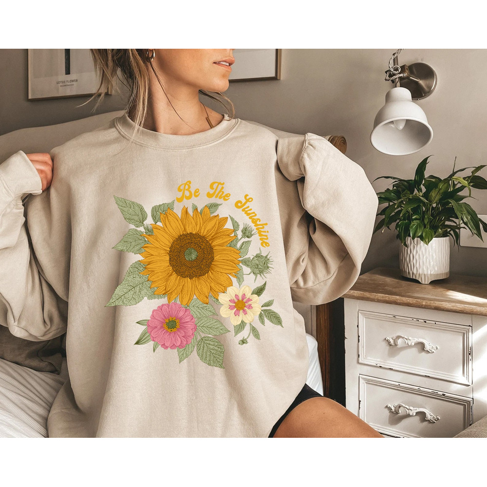 Sunflower - Sunflower Shirt, Floral Sweatshirt, Flower Garden Tee, Womens Fall Shirt, Sunflower Sweatshirt, Sunshine Tee - 2.jpg
