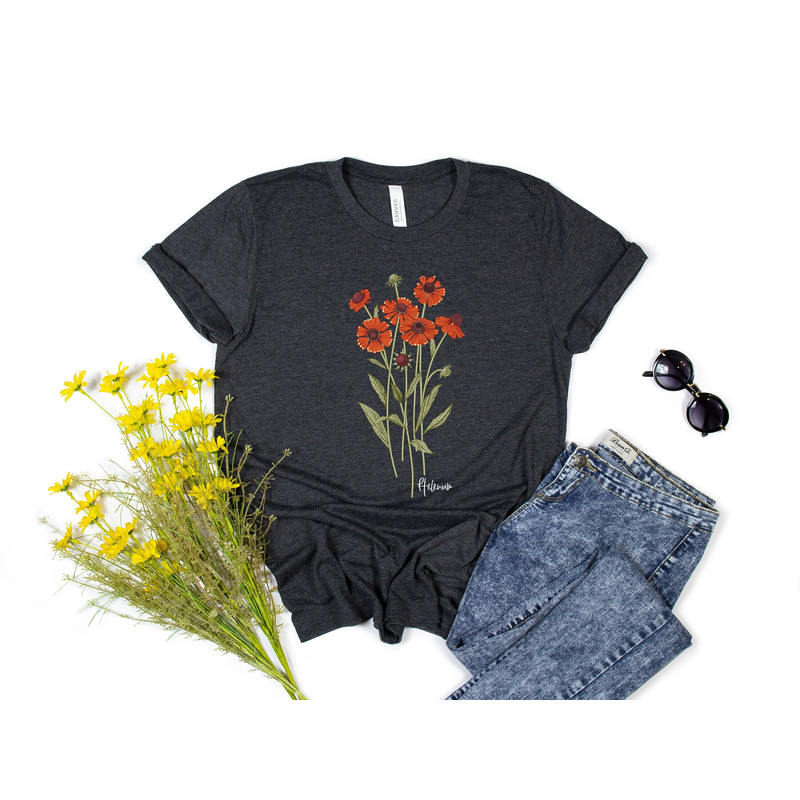 Wild Flowers Shirt, Wildflower Tshirt, Floral Tshirt, Botanical Shirt, Flower Shirt, Nature Lover Shirt, Ladies Shirts, Gift for Womens - 1.jpg