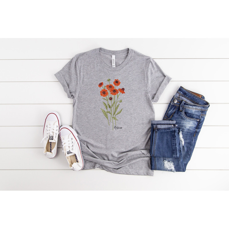 Wild Flowers Shirt, Wildflower Tshirt, Floral Tshirt, Botanical Shirt, Flower Shirt, Nature Lover Shirt, Ladies Shirts, Gift for Womens - 8.jpg
