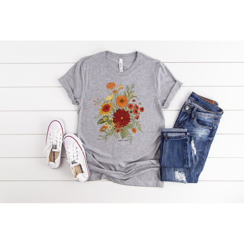 Wild Flowers Shirt, Wildflower Tshirt, Floral Tshirt, Botanical Shirt, Flower Shirt, Nature Lover Shirt, Ladies Shirts, Gift for Womens - 1.jpg
