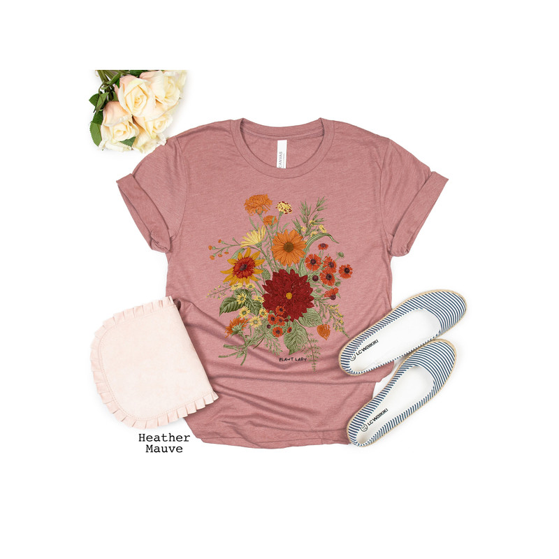 Wild Flowers Shirt, Wildflower Tshirt, Floral Tshirt, Botanical Shirt, Flower Shirt, Nature Lover Shirt, Ladies Shirts, Gift for Womens - 2.jpg