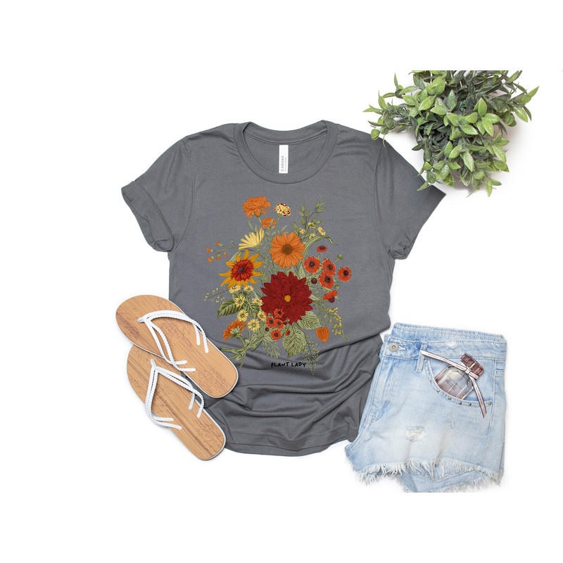 Wild Flowers Shirt, Wildflower Tshirt, Floral Tshirt, Botanical Shirt, Flower Shirt, Nature Lover Shirt, Ladies Shirts, Gift for Womens - 6.jpg