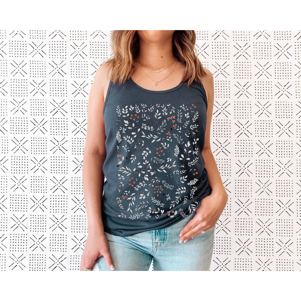 Wildflower Tank Top, Flower Tank Top, Floral Tank Top, Cute Spring Shirt, Boho Tank Top, Gift For Her, Birthday Gifts, Wild Flower Tee - 4.jpg