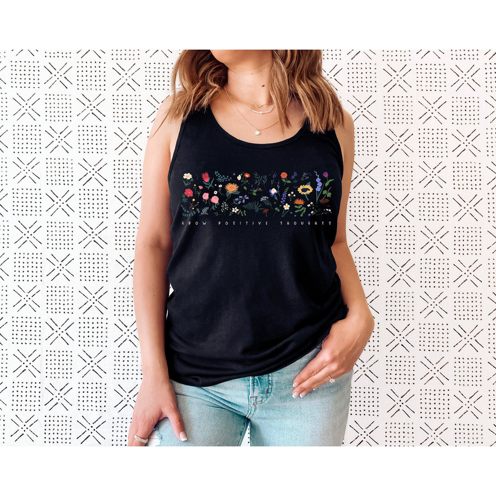 Wildflower Tank Top, Flower Tank Top, Floral Tank Top, Cute Spring Shirt, Boho Tank Top, Gift For Her, Birthday Gifts, Wild Flower Tee - 1.jpg
