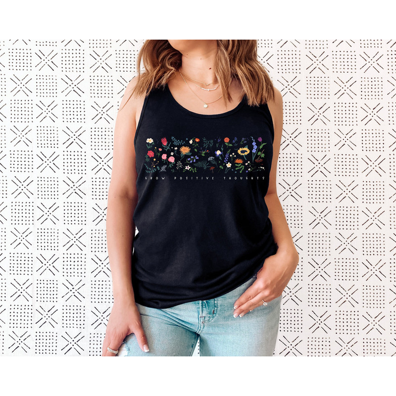 Wildflower Tank Top, Flower Tank Top, Floral Tank Top, Cute Spring Shirt, Boho Tank Top, Gift For Her, Birthday Gifts, Wild Flower Tee - 1.jpg