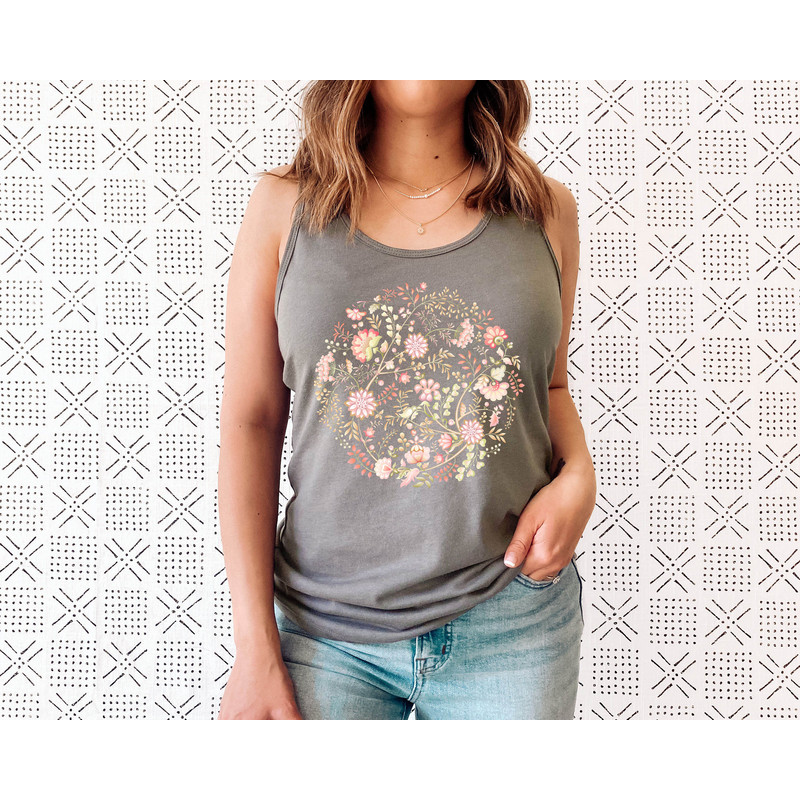 Wildflower Tank Top, Flower Tank Top, Floral Tank Top, Cute Spring Shirt, Boho Tank Top, Gift For Her, Birthday Gifts, Wild Flower Tee - 2.jpg