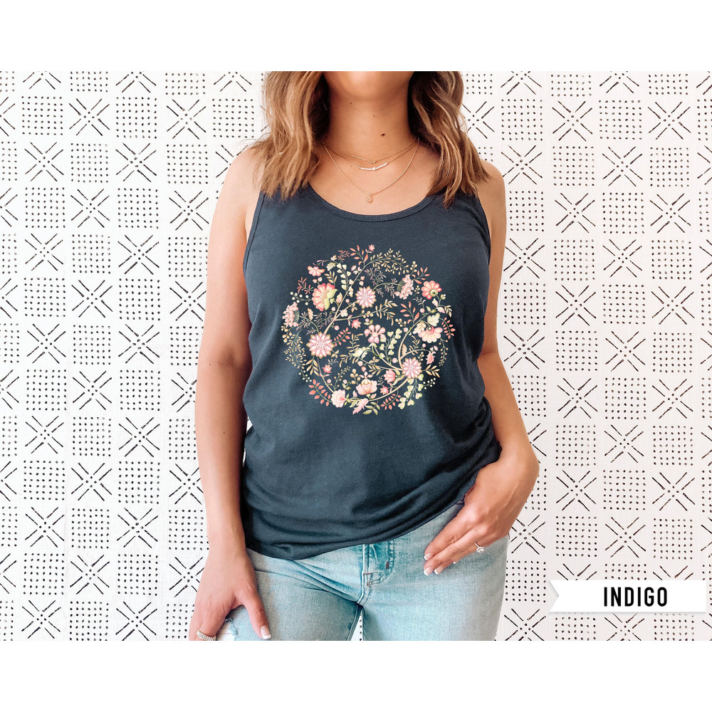 Wildflower Tank Top, Flower Tank Top, Floral Tank Top, Cute Spring Shirt, Boho Tank Top, Gift For Her, Birthday Gifts, Wild Flower Tee - 5.jpg