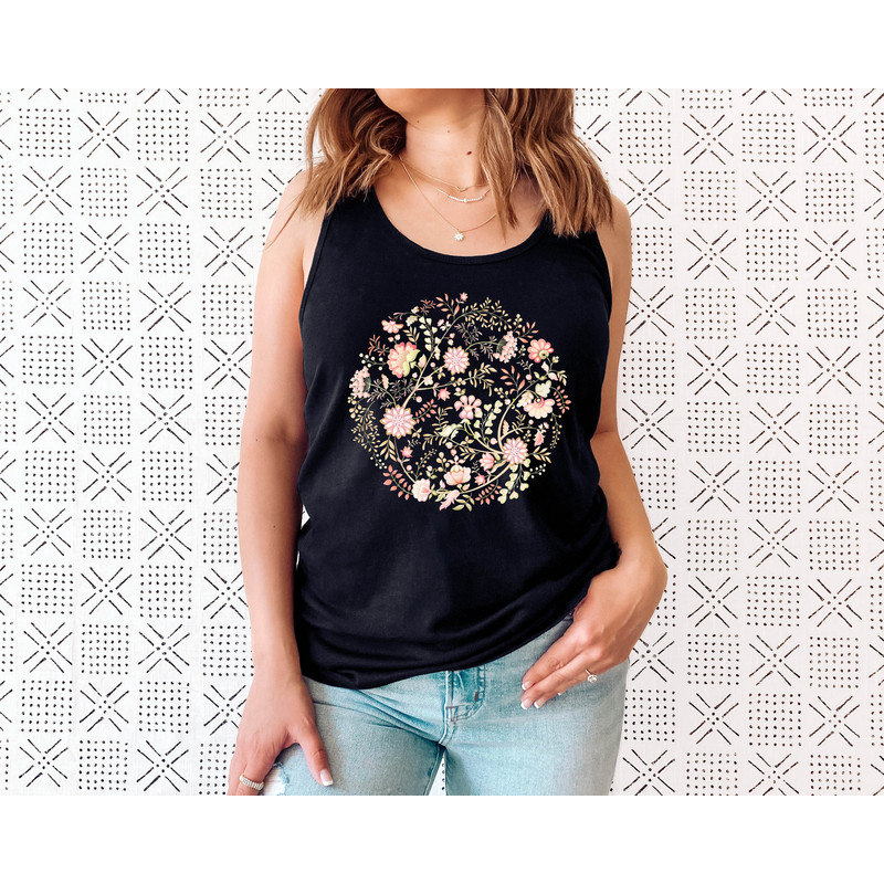 Wildflower Tank Top, Flower Tank Top, Floral Tank Top, Cute Spring Shirt, Boho Tank Top, Gift For Her, Birthday Gifts, Wild Flower Tee - 7.jpg