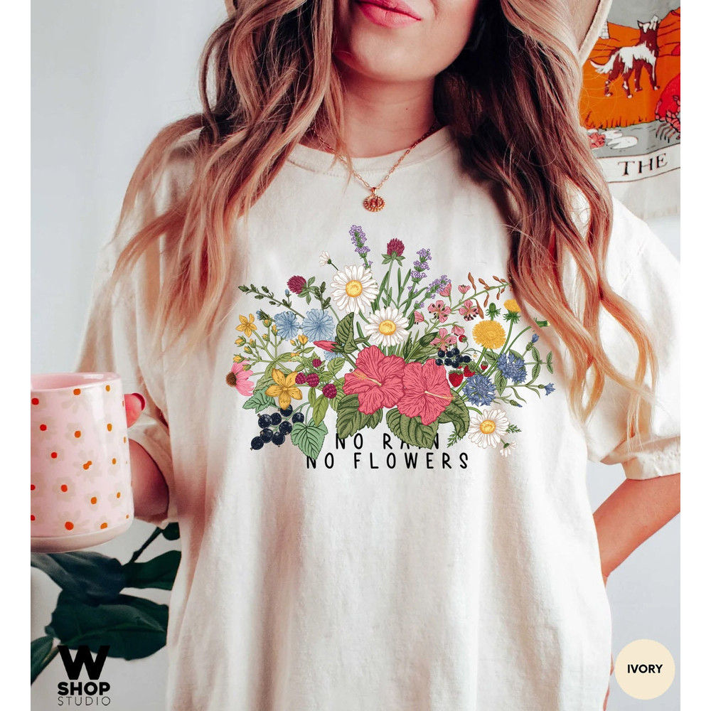 Wildflower Tshirt, Wild Flowers Shirt, Floral Tshirt, Flower Shirt, Comfort Colors Women, Ladies Shirts, Best Friend Gift, Oversized - 2.jpg
