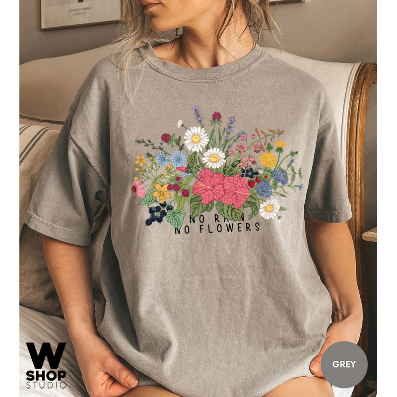 Wildflower Tshirt, Wild Flowers Shirt, Floral Tshirt, Flower Shirt, Comfort Colors Women, Ladies Shirts, Best Friend Gift, Oversized - 3.jpg