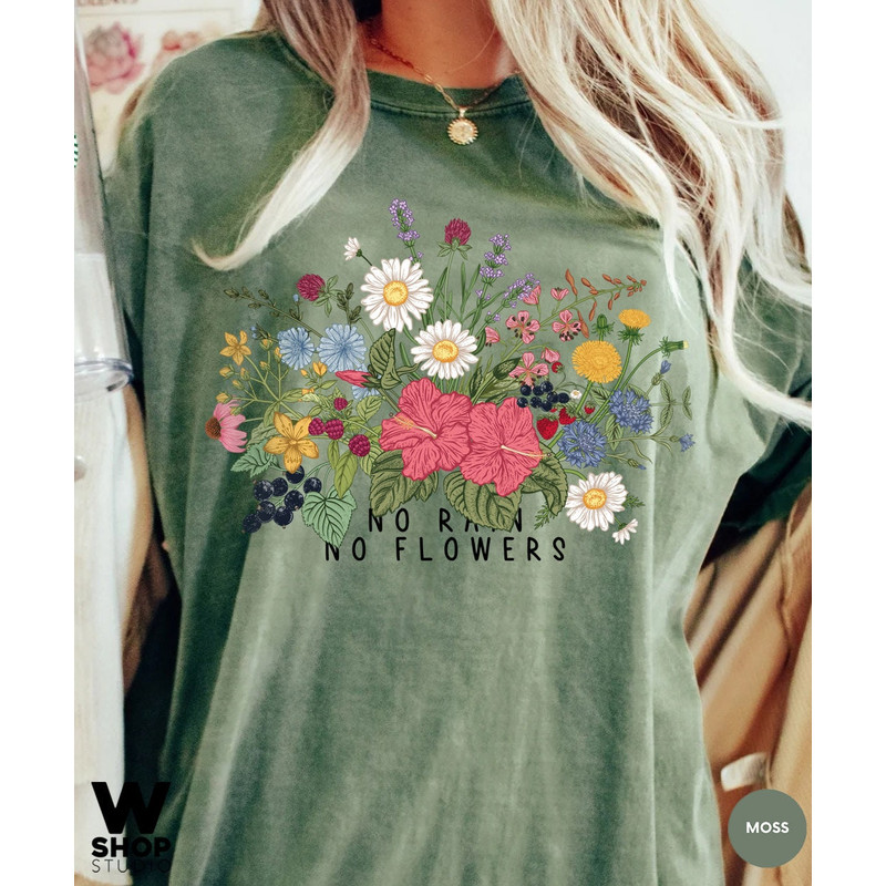 Wildflower Tshirt, Wild Flowers Shirt, Floral Tshirt, Flower Shirt, Comfort Colors Women, Ladies Shirts, Best Friend Gift, Oversized - 4.jpg