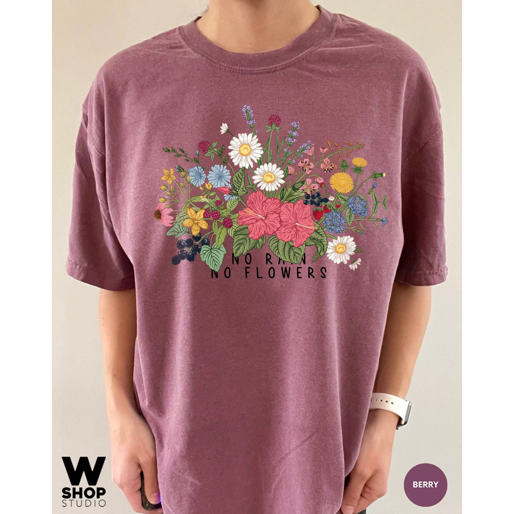 Wildflower Tshirt, Wild Flowers Shirt, Floral Tshirt, Flower Shirt, Comfort Colors Women, Ladies Shirts, Best Friend Gift, Oversized - 5.jpg
