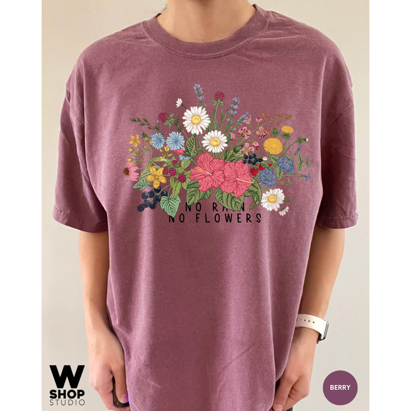 Wildflower Tshirt, Wild Flowers Shirt, Floral Tshirt, Flower Shirt, Comfort Colors Women, Ladies Shirts, Best Friend Gift, Oversized - 5.jpg