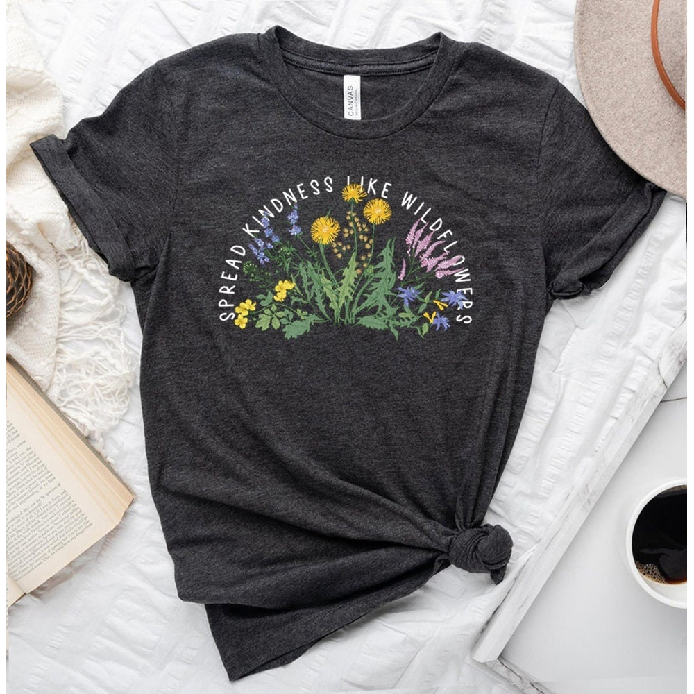 Wildflower Tshirt, Wild Flowers Shirt, Floral Tshirt, Flower Shirt, Gift for Women, Ladies Shirts, Best Friend Gift - 5.jpg
