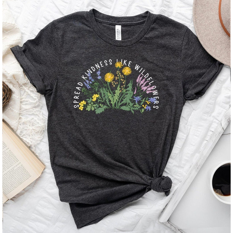 Wildflower Tshirt, Wild Flowers Shirt, Floral Tshirt, Flower Shirt, Gift for Women, Ladies Shirts, Best Friend Gift - 5.jpg
