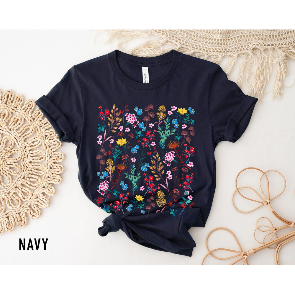 Wildflower Tshirt, Wild Flowers Shirt, Floral Tshirt, Flower Shirt, Gift for Women, Ladies Shirts, Best Friend Gift - 3.jpg