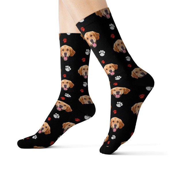 Custom Puppy Socks, Personalized Pet Photo Socks, Put Your Cute Dog Face On Sublimation Socks, Dog Lover Gift, Dog Face Socks, Dog Mama Gift - 3.jpg