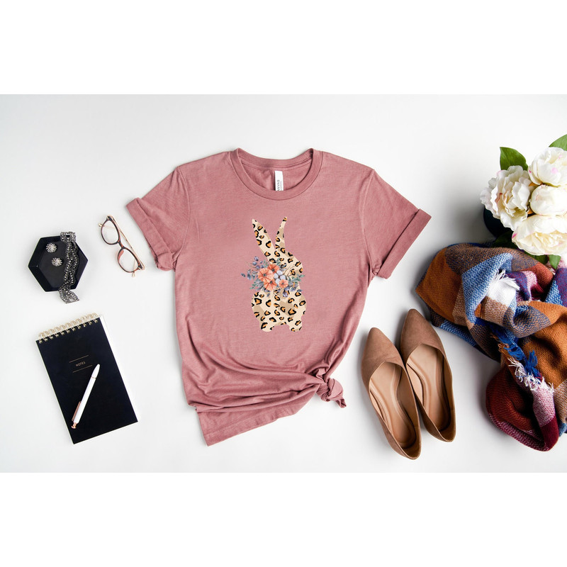 Leopard Bunny Shirt, Easter Shirt, Leopard Easter Bunny Shirt For Woman, Floral Easter Shirt, Leopard Bunny Tshirt, Cute Easter Bunny Tee - 5.jpg