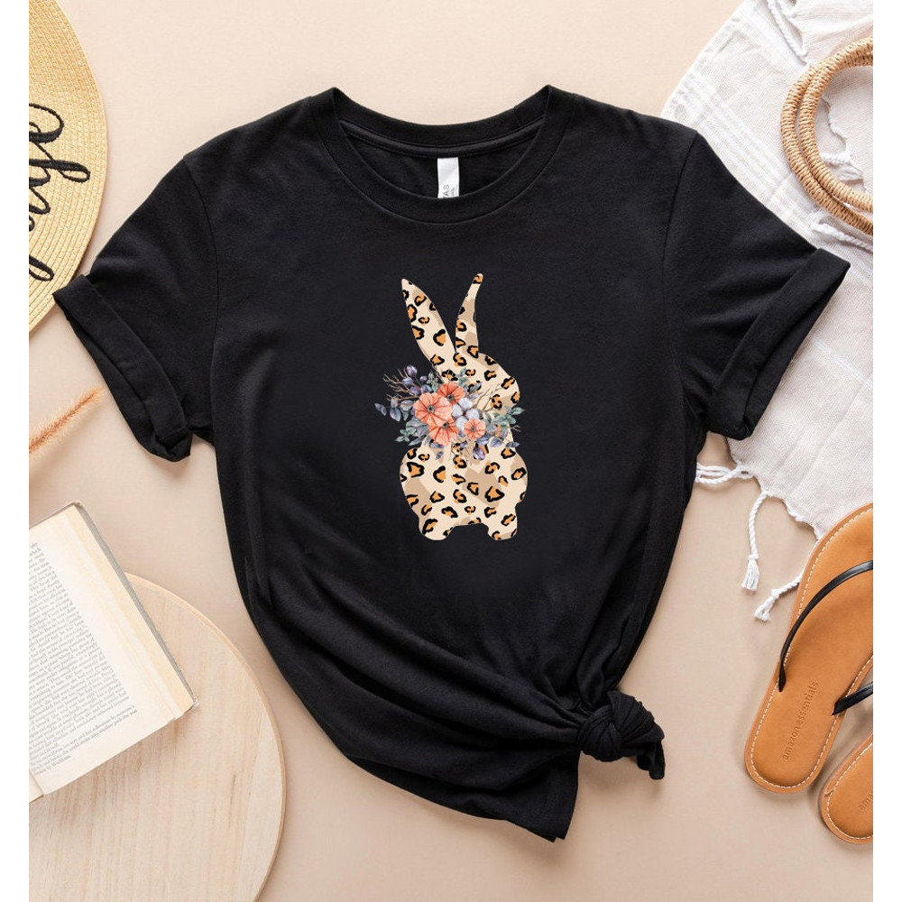 Leopard Bunny Shirt, Easter Shirt, Leopard Easter Bunny Shirt For Woman, Floral Easter Shirt, Leopard Bunny Tshirt, Cute Easter Bunny Tee - 8.jpg