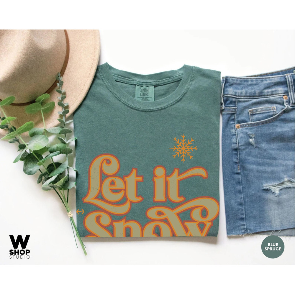 Let It Snow Shirt Retro, Vintage Christmas Shirt, Funny Christmas Shirt Christmas Vacation Shirt, Christmas Tshirt, Holiday Shirt - 4.jpg