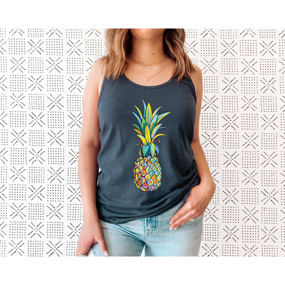 Pineapple Tank, Tank for Women, Graphic Tees, Foodie Tank, Summer Shirt, Cute Pineapple Top, Pineapple Lover, Gift for Her - 6.jpg