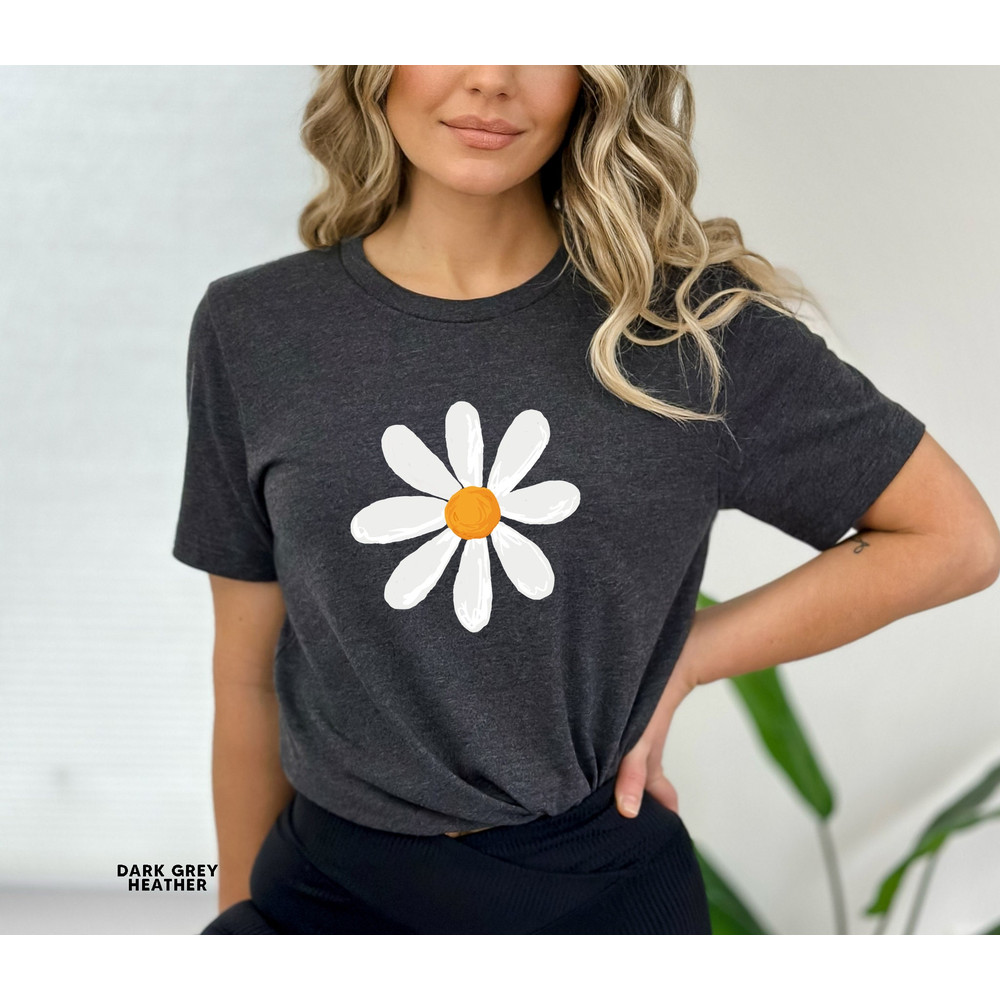 Retro Floral Daisy Tshirt, Wild Flowers Shirt, Floral Hippie T-shirt, Flower Shirt, Gift for Women, Ladies Shirts, Best Friend Gift - 7.jpg