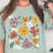 Retro Flower Shirt, Vintage Flower Shirt Aesthetic, Hippie Floral Graphic Tee, Flower T-shirt, Wildflower Shirt, Gift For Her - 4.jpg