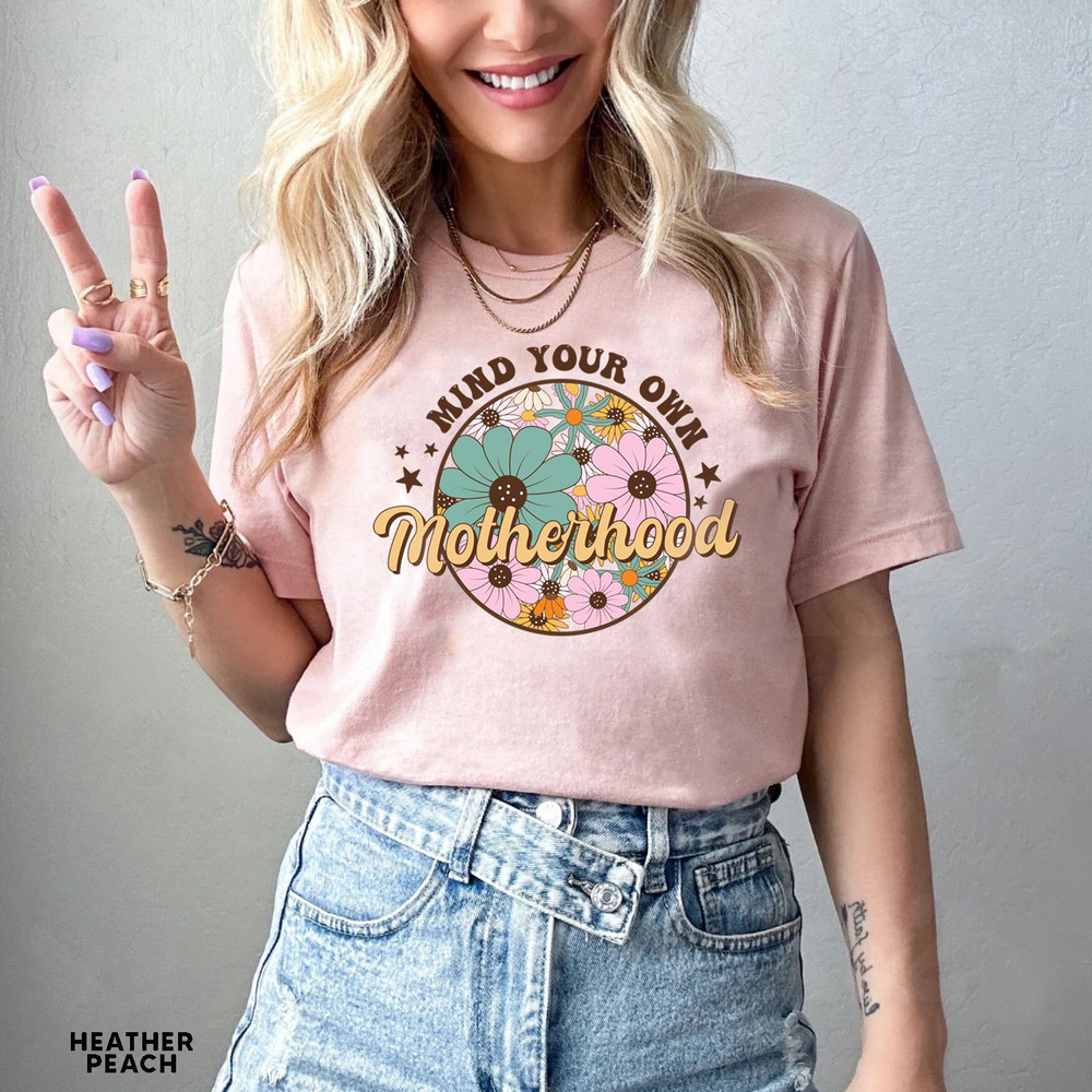 Retro Mama Shirt, Wildflowers Mama Shirt, Retro Mom TShirt, Mothers Day Gift, Flower Shirts for Women, Floral New Mom Gift - 5.jpg