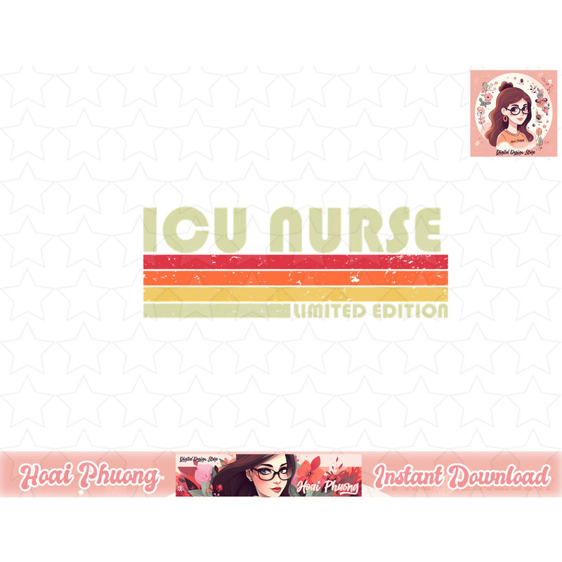 ICU NURSE Funny Job Title Profession Birthday Worker Idea png, instant download.jpg