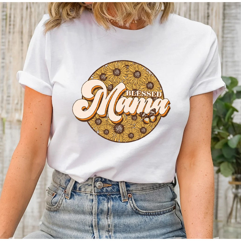 Retro Vintage Mama Shirt, Sunflower Mama Shirt, Mom Life Shirt,Girl Mama Motherhood Shirt, Cute Mom Shirt,Mothers Day Gift - 8.jpg