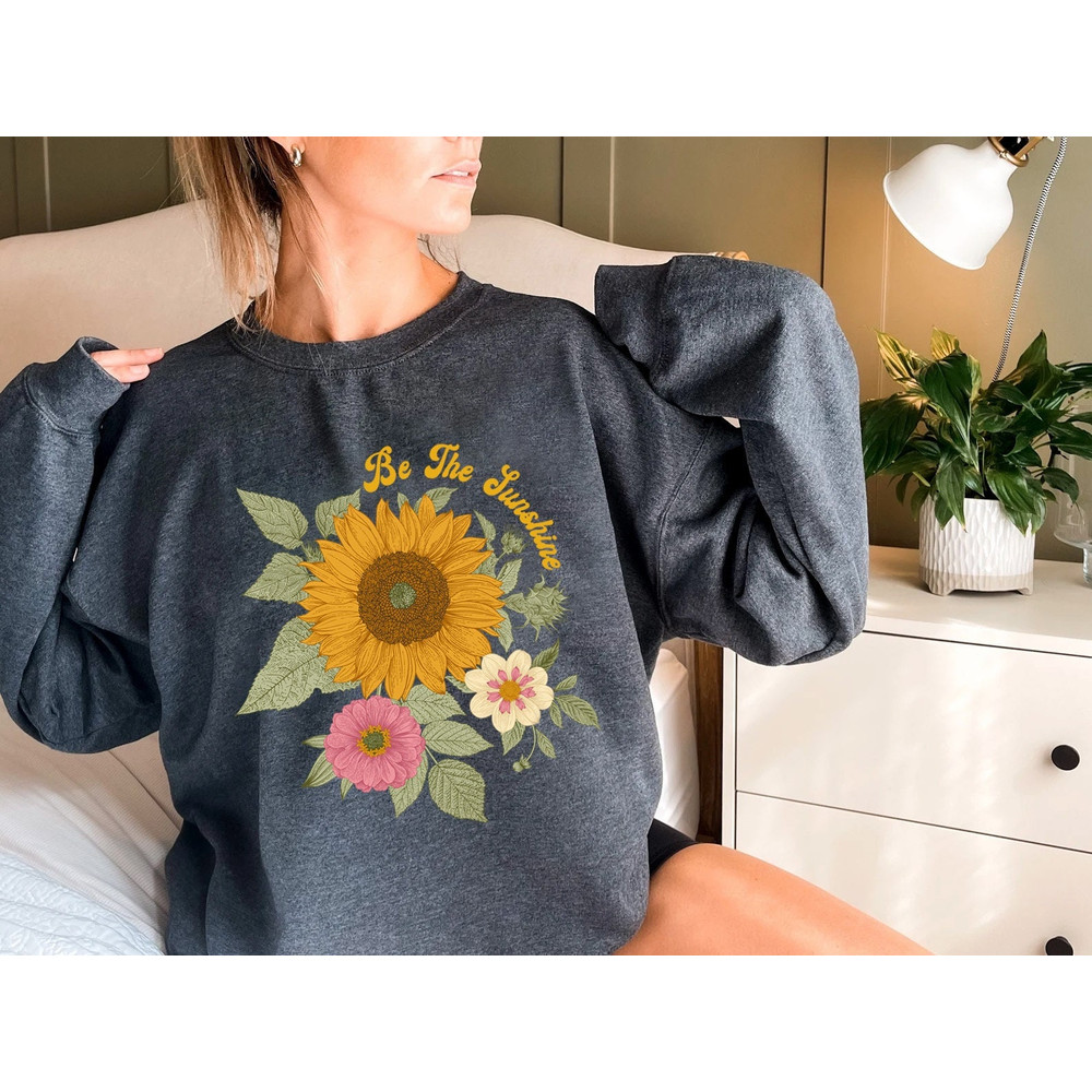 Sunflower - Sunflower Shirt, Floral Sweatshirt, Flower Garden Tee, Womens Fall Shirt, Sunflower Sweatshirt, Sunshine Tee - 1.jpg
