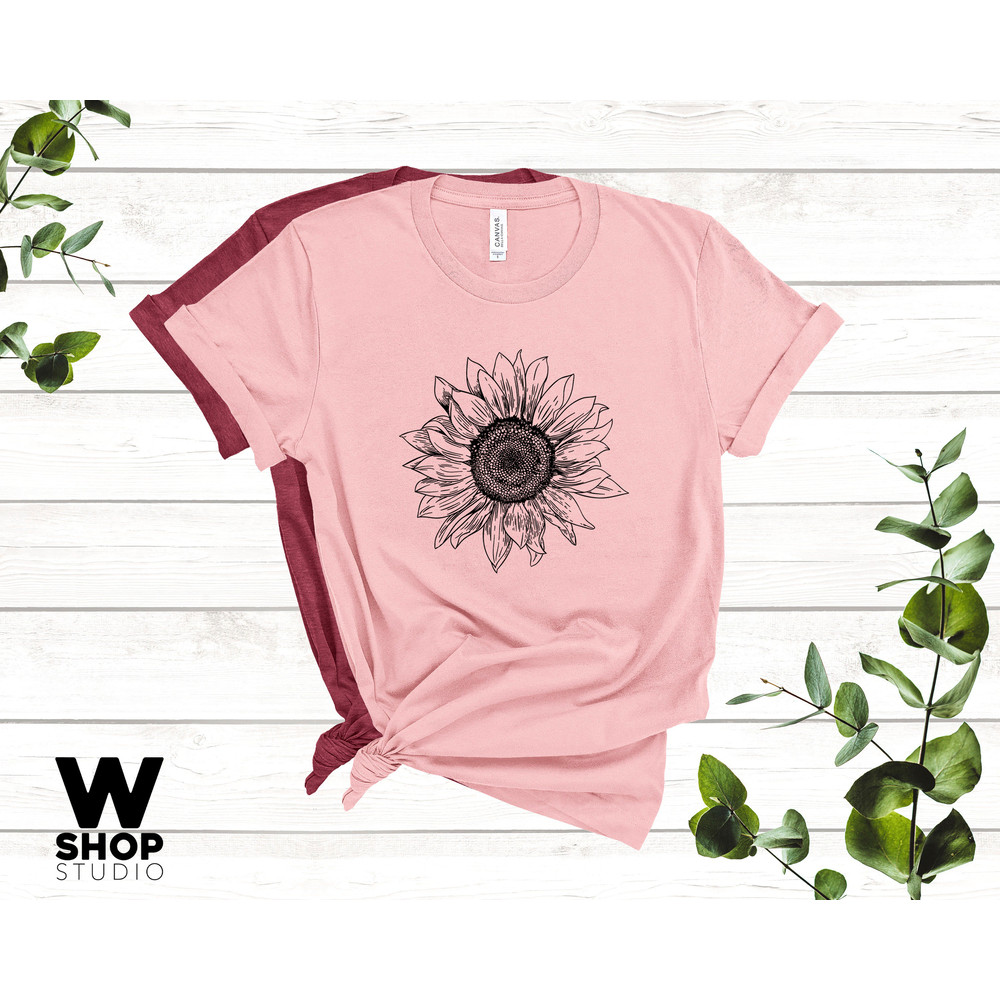 Sunflower - Sunflower Shirt, Floral Tee Shirt, Flower Shirt, Garden Shirt, Womens Fall Shirt, Sunflower Tshirt, Sunflower Shirts - 7.jpg