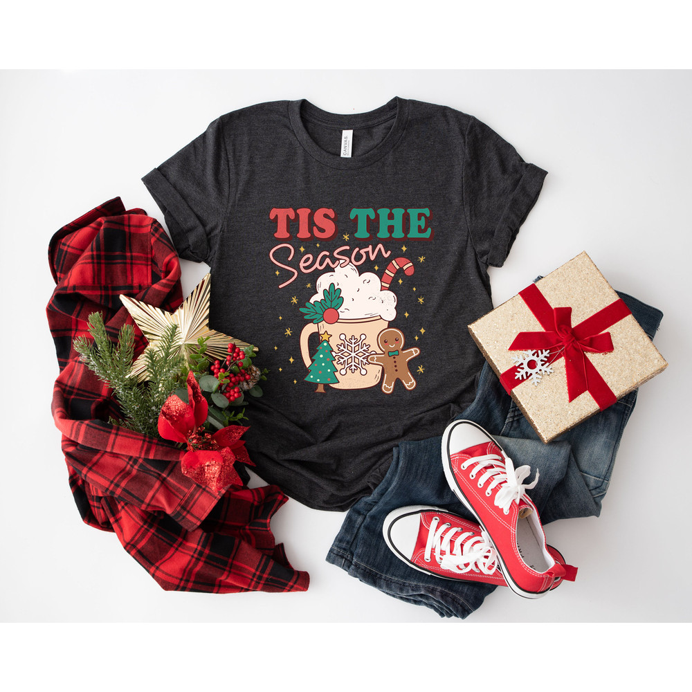 Tis the season Christmas T shirt, cute Coffee chritmas tee, Christmas tee, holiday apparel, Holiday apparel, Womens graphic tee - 8.jpg